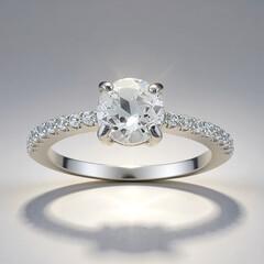 Anello in argento con Topazio Bianco