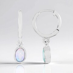 Orecchini in argento con Opale di Welo