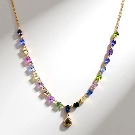 Collana in oro con Zaffiro Fancy (CIRARI)