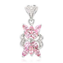 Pendentif en argent et Saphir Padparadscha