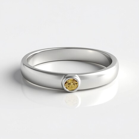 Anello in argento con Zircone Giallo