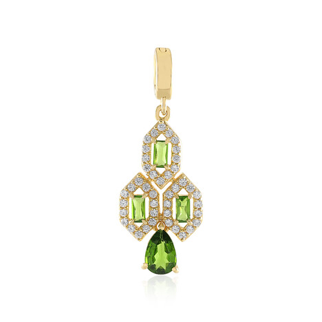 Russian Diopside Silver Pendant