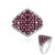 Anello in argento con Rodolite