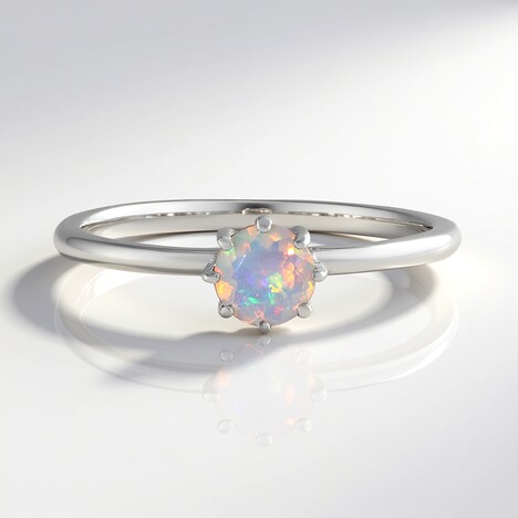 Anello in argento con Opale di Welo