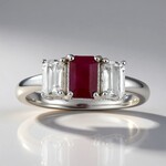 Anello in argento con Rubino Keniano