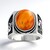 Anello in argento con Conchiglia di Ostrica Spinosa Arancione (Jones Lee)