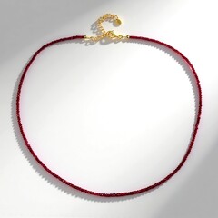 Collana in argento con Spinello Rosso