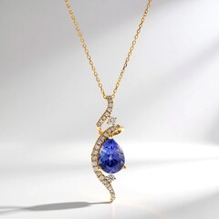 Collana in oro con Tanzanite AAA