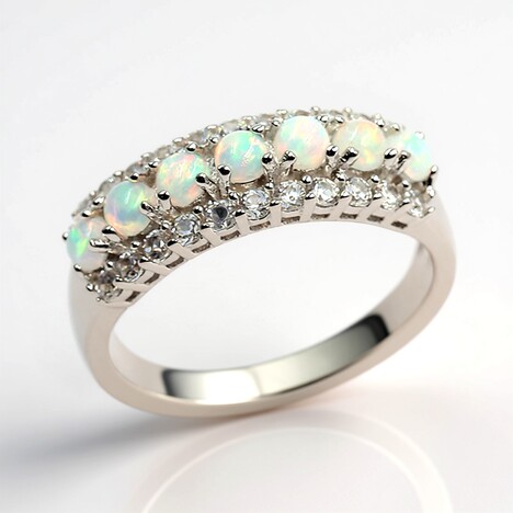 Anello in argento con Opale di Welo