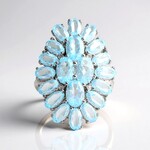 Anello in argento con Topazio Blu Cielo