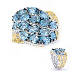 Aquamarin-Silberring