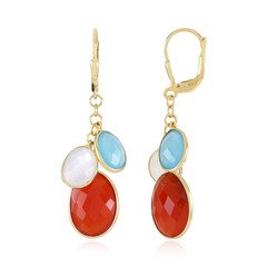 Orecchini in argento con Corniola (KM by Juwelo)