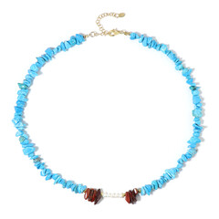 Edelstein-Silberhalskette