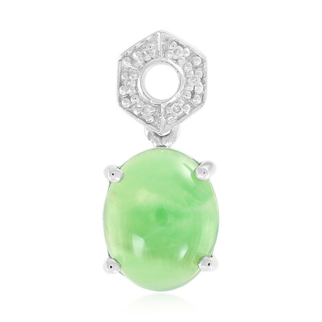 Ciondolo in argento con Crisoprasio Imperiale