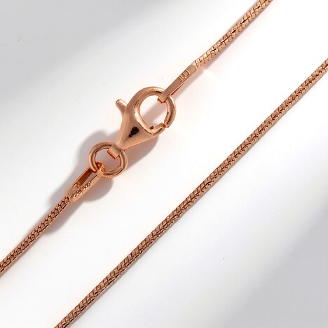 Catenina a serpente in argento 925 placcato oro rosa - 80 cm - 6,4 g