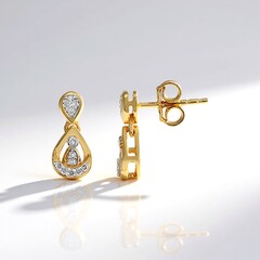 Orecchini in argento con Diamante I2 (I)