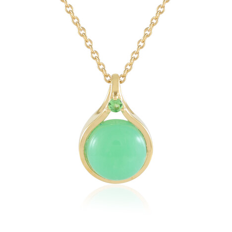 Collana in argento con Crisoprasio (KM by Juwelo)