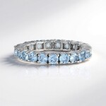 Anello in argento con Acquamarina Brasiliana