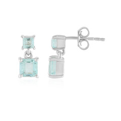 Pendientes en plata con Esmeralda color Paraiba
