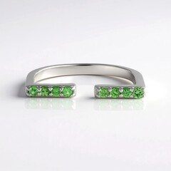 Anello in argento con Tsavorite della Tanzania (de Melo Essence)