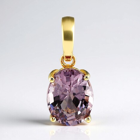 Ciondolo in oro con Spinello Lavanda
