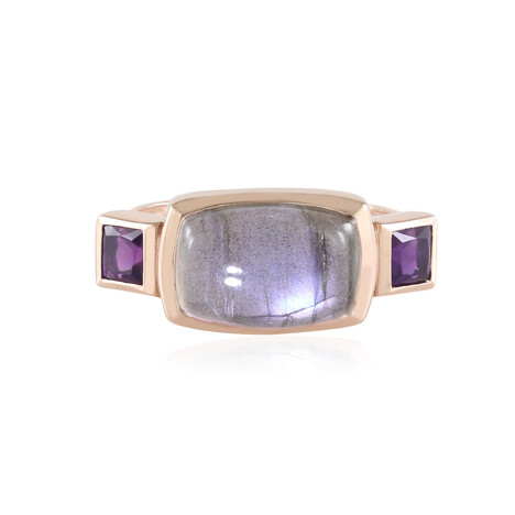 Purpurfarbener Maniry-Labradorit-Silberring (KM by Juwelo)