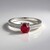 Anello in argento con Rubino del Madagascar