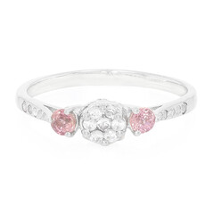 Bague en argent et Saphir Padparadscha