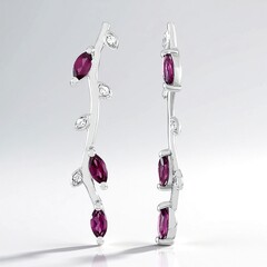Orecchini in argento con Rodolite