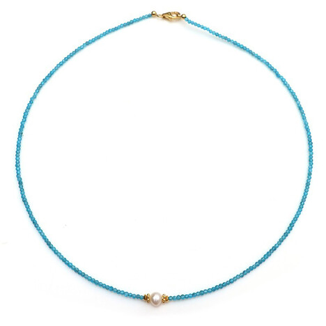 Collar en plata con Apatita azul