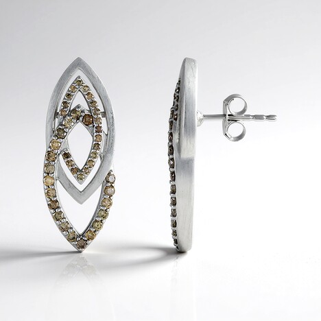 Orecchini in oro con Diamante Champagne I2 (de Melo Gold)