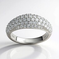 White Topaz Silver Ring (Adela Silber)