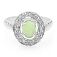 Anello in argento con Crisoprasio Imperiale