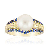 Anillo en oro con Perla blanca del mar del sur (Michelle Albala)