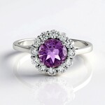 Bague en argent et Quartz azur