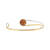 Brazalete en plata con Ámbar báltico cognac (dagen)