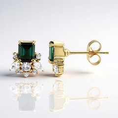 Orecchini in argento con Indicolite (Adela Silber)