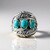 Anello in argento con Turchese Kingman (Desert Chic)