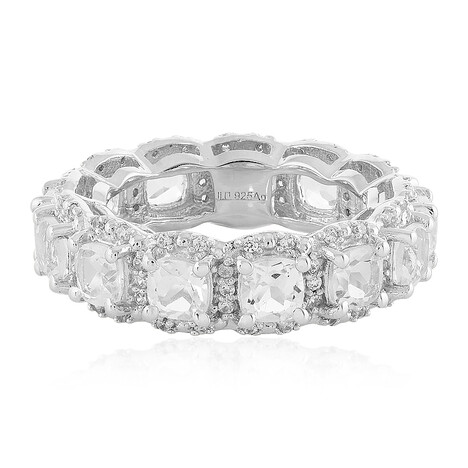 Weißer Quarz-Silberring