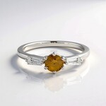 Set anelli in argento con Zircone Giallo e Topazio Bianco