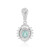 Paraiba Color Emerald Silver Pendant