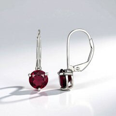 Orecchini in argento con Rodolite