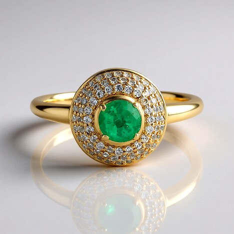 Anello in oro con Smeraldo Russo