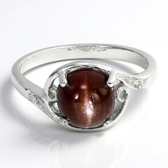 Anello in argento con Scapolite Occhio di Gatto
