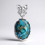 Ciondolo in argento con Mosaico turchese