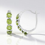 Orecchini in argento con Peridoto