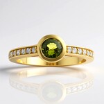 Anello in argento con Idocrasio