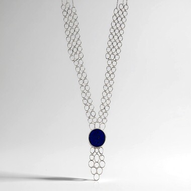Collar en plata con Lapislázuli (Ornaments by de Melo)