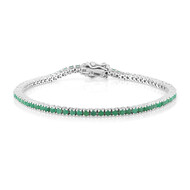 Bracelet en argent et Emeraude de Socoto