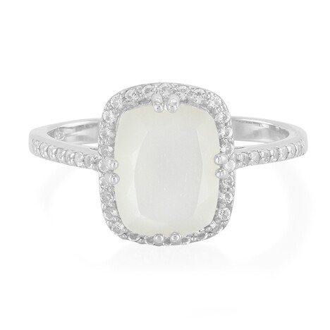 Bague en argent et Pierre de Lune blanche